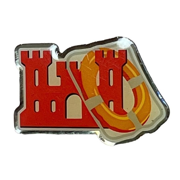 US Army Corp of Engineers Lapel Pin Vintage Safety Ring Water Rescue? - Picture 1 of 5
